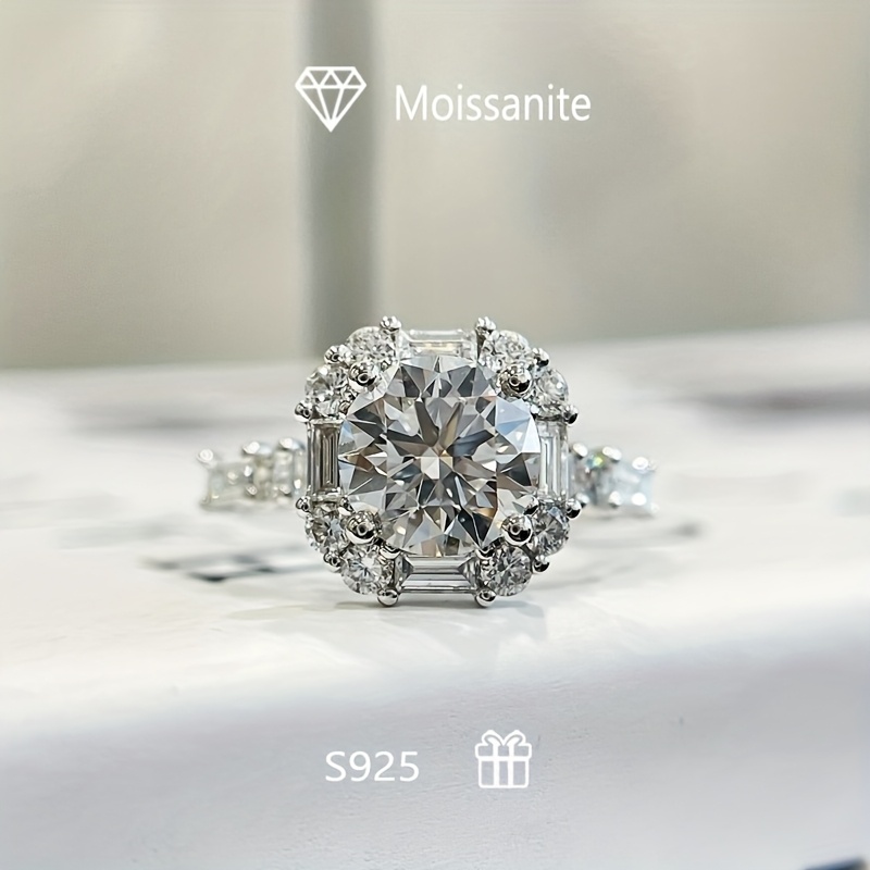 Women's 2 Carat Elegant Luxury Moissanite Ring